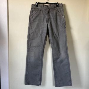 Craftsman light gray/green utility carpenter pants size 32x34